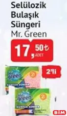 MR. GREEN SELÜLOZİK BULAŞIK SÜNGERİ 2'Lİ